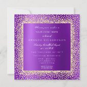 Krystal Champaigne Goud Glitter Confetti Violet A Kaart (Voorkant)