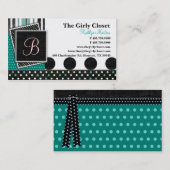 Krystal Chic Blauwgroen Visitekaartjes (Voorkant / Achterkant)