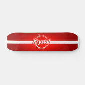 Krystal-Logo met klapplaat Persoonlijk Skateboard (Horizontaal)