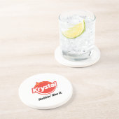 Krystal Logo Onderzetter in wit (Zijkant)