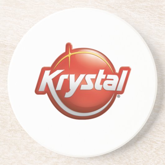 Krystal Logo Onderzetter in wit (Voorkant)