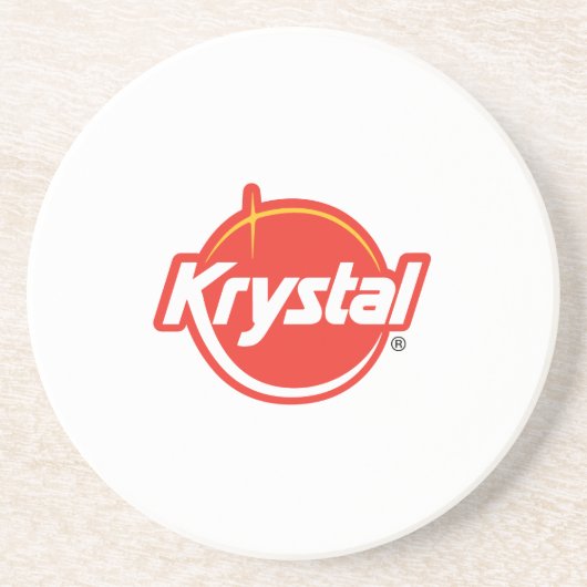 Krystal Logo Onderzetter in wit (Voorkant)