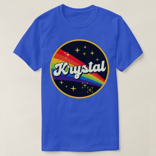 Krystal regenboog in ruimte  stijl t-shirt (Design voorkant)