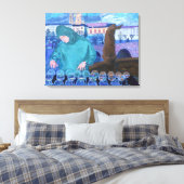 Krystal Symfonie z Prada Canvas Afdruk (Insitu (Slaapkamer))