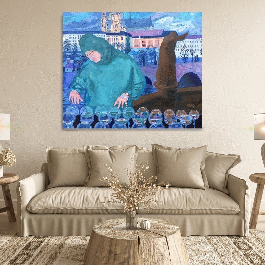 Krystal Symfonie z Prada Canvas Afdruk