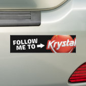 Krystal Volg me Bumpersticker (Op auto)