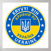 Kryvyi Rih Oekraïne Poster (Voorkant)