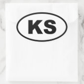KS Kansas Ovale Sticker (Tas)