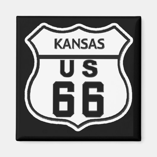 KS US ROUTE 66 MAGNEET (Voorkant)