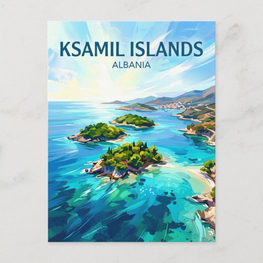 Ksamil-eilanden Albanië Briefkaart (Voorkant)