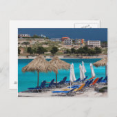 Ksamil, stadsbeachfront briefkaart (Voorkant / Achterkant)