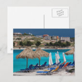 Ksamil, strand aan de zee briefkaart (Voorkant / Achterkant)