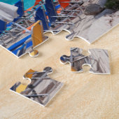 Ksamil, strand aan de zee legpuzzel (Zijkant)