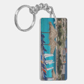 Ksamil, strand aan de zee sleutelhanger (Voorkant Links)
