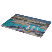 Ksamil, strand aan de zee snijplank (Hoek)