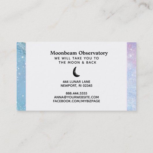 *~* Ksmische pasta-muis rond Visitekaartje (Achterkant)