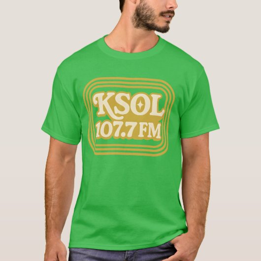 KSOL 107.7 FM Retro Radio T-shirt –  Disco (Voorkant)