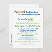 Kspace Invitation Uitnodiging Briefkaart (Voorkant / Achterkant)