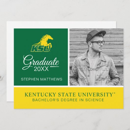 KSU Kentucky State University Afstuderen Kaart (Voorkant / Achterkant)