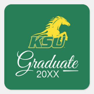 KSU Kentucky State University Afstuderen Vierkante Sticker