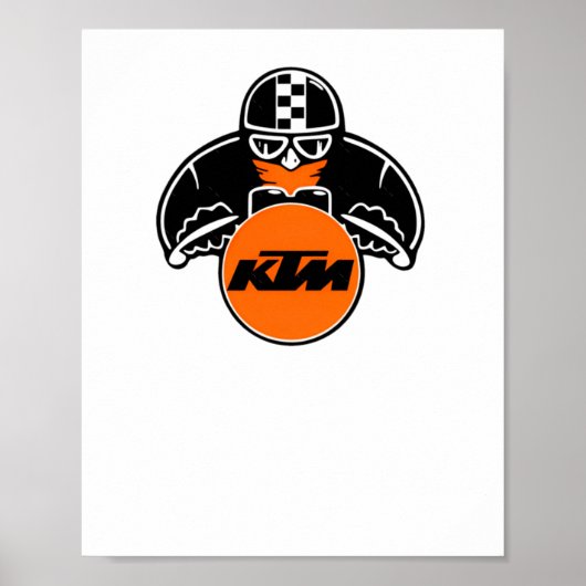 KTM LOGO STICKER 4 POSTER (Voorkant)