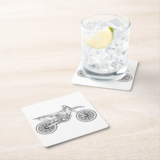 KTM Motocross line art Kartonnen Onderzetters (Insitu)