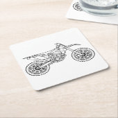 KTM Motocross line art Kartonnen Onderzetters (Schuin)