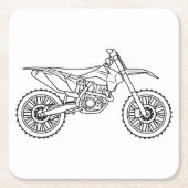 KTM Motocross line art Kartonnen Onderzetters (Voorkant)