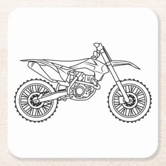 KTM Motocross line art Kartonnen Onderzetters