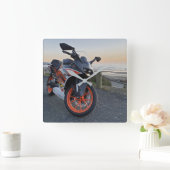 KTM Motorcyclus Clock Vierkante Klok (Huis)