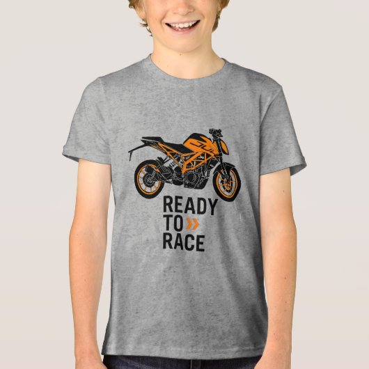 KTM Ready to Race Tee – Fuel the Ride, Own the Rd Tri-Blend Shirt (Voorkant)