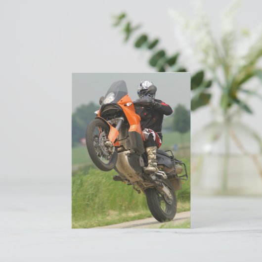 KTM Wheelie Briefkaart (Staand voorkant)