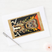 Ku, Hawaiian Tiki God Rechthoekige Sticker (Envelop)