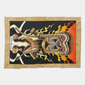 Ku, Hawaiian Tiki God Theedoek (Horizontaal)