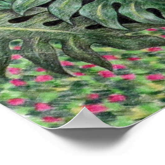 Ku Tiki Hawaiian God van Oorlog Oerwoud Poster (Hoek)