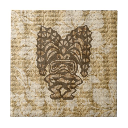 Ku-Tiki Hawaiian Tiki Bar Tile Trivet Tegeltje (Voorkant)