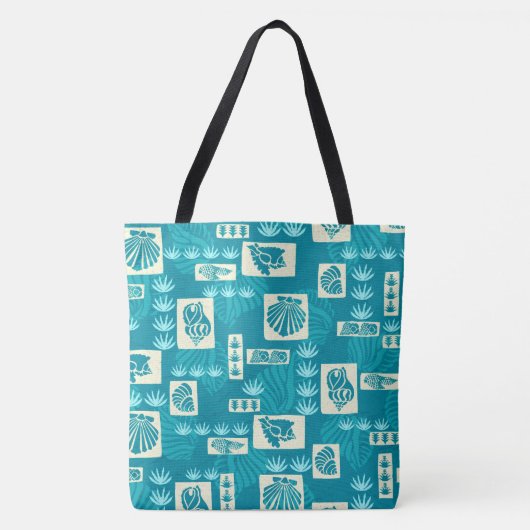 Kua Bay Hawaiian Undersea Shells Beach Bag Tote Bag (Voorkant)