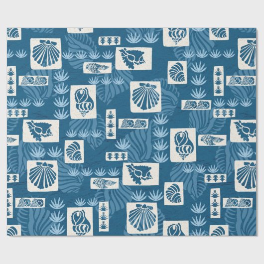 Kua Bay Hawaiian Undersea Shells Cadeaupapier (Vlak)