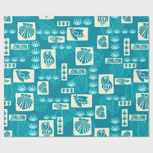 Kua Bay Hawaiian Undersea Shells Cadeaupapier (Vlak)