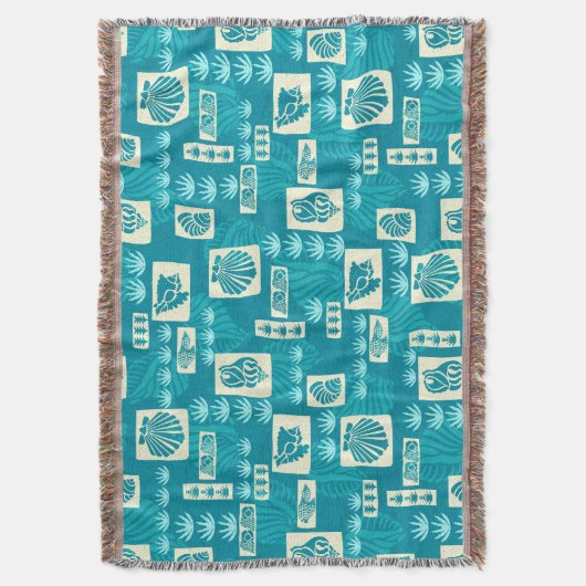 Kua Bay Hawaiian Undersea Shells Deken (Voorkant Verticaal)