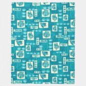Kua Bay Hawaiian Undersea Shells Fleece Deken (Voorkant)