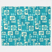 Kua Bay Hawaiian Undersea Shells Fleece Deken (Voorkant (Horizontaal))