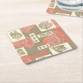 Kua Bay Hawaiian Undersea Shells Kartonnen Onderzetters (Schuin)