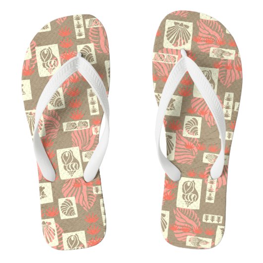 Kua Bay Hawaiian Undersea Shells - Koraal Teenslippers (Voetbed)