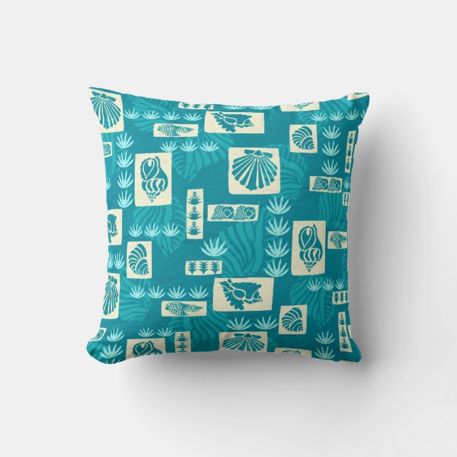 Kua Bay Hawaiian Undersea Shells Kussen (Voorkant)