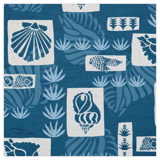 Kua Bay Hawaiian Undersea Shells Stof (Swatch)