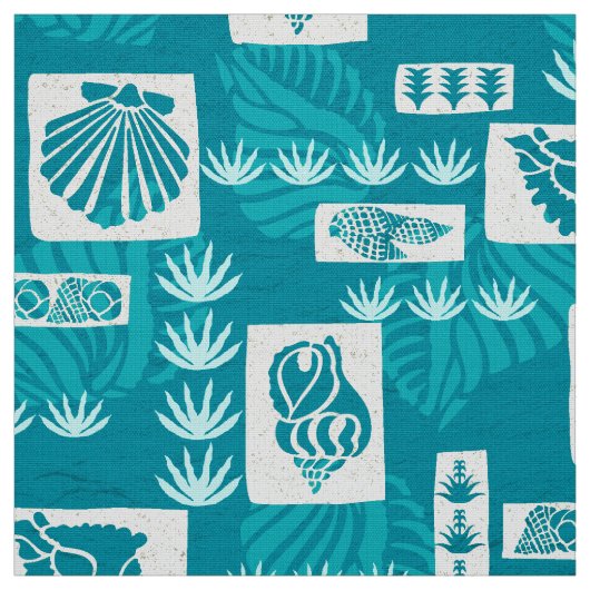 Kua Bay Hawaiian Undersea Shells Stof (Swatch)