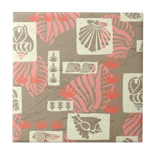 Kua Bay Hawaiian Undersea Shells Tegeltje (Voorkant)