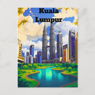 Kuala Lumpur ansichtkaart, gepersonaliseerde ansic Briefkaart