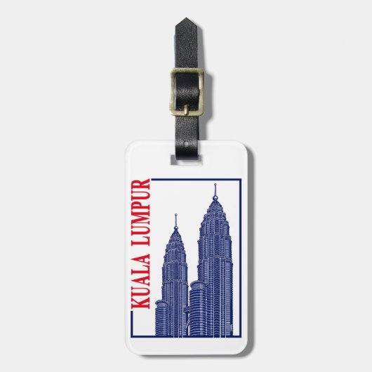 Kuala Lumpur Bagagelabel (Voorkant verticaal)
